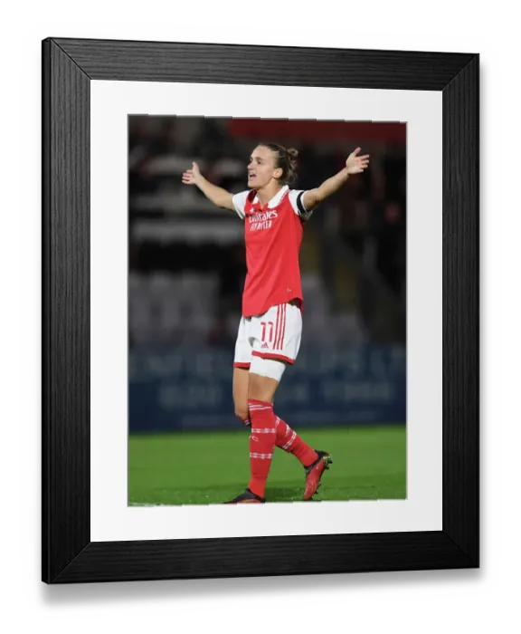 Framed Print : Arsenal's Vivianne Miedema Scores Again: Arsenal WFC Dominates Brighton & Hove Albion WFC in FA WSL 2022-23