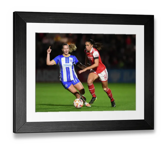 Framed Print : Arsenal vs. Brighton: Women's Super League Battle at Meadow Park (2022-23) Framed Print : Arsenal vs. Brighton: Women's Super League Battle at Meadow Park (2022-23)