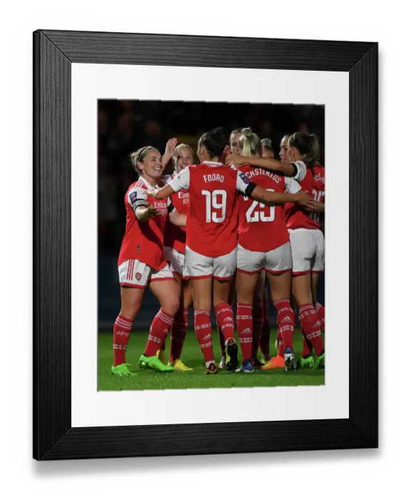 Framed Print : Arsenal's Kim Little Scores First Goal in 2022-23 Barclays WSL Season Against Brighton