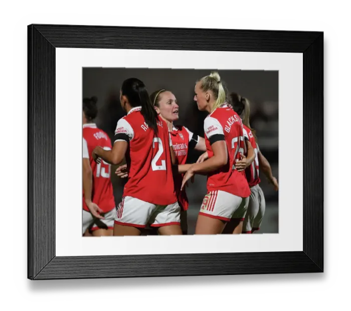 Framed Print : Stina Blackstenius Scores the Winning Goal: Arsenal Women's Triumph over Brighton & Hove Albion in FA WSL Clash