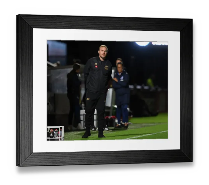 Framed Print : Arsenal WFC vs Brighton & Hove Albion WFC: Jonas Eidevall Leads Arsenal in Barclays Womens Super League Clash