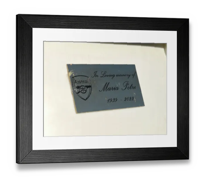 Framed Print : Arsenal FC Honors Maria Petri Before Arsenal Women's Match Against Brighton & Hove Albion