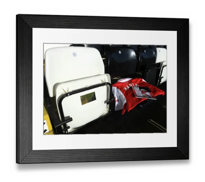 Framed Print : Arsenal FC Honors Maria Petri Before Arsenal Women's FA WSL Match Against Brighton & Hove Albion