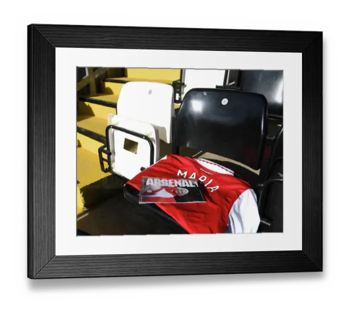 Framed Print : Arsenal Women Honor Maria Petri Before Arsenal WFC vs Brighton & Hove Albion WFC in FA WSL