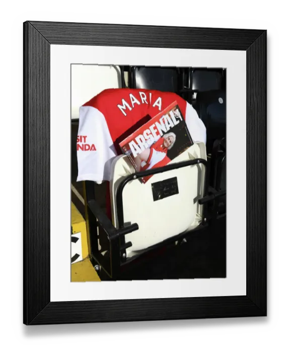 Framed Print : Arsenal Women Honor Maria Petri Ahead of Arsenal WFC vs Brighton & Hove Albion WFC in FA WSL Framed Print : Arsenal Women Honor Maria Petri Ahead of Arsenal WFC vs Brighton & Hove Albion WFC in FA WSL