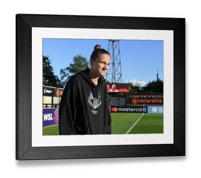 Framed Print : Determined Vivianne Miedema: Arsenal WFC's Focus Before FA Women's Super League Clash vs Brighton & Hove Albion WFC