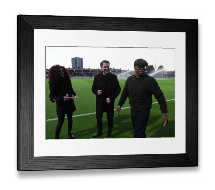 Framed Print : Ian Wright Joins Arsenal Online: Arsenal WFC vs Brighton & Hove Albion WFC - Barclays Womens Super League