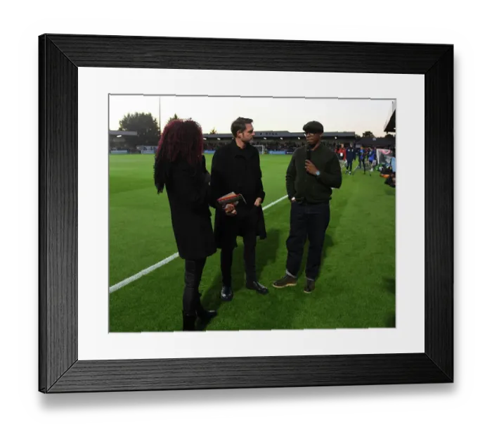 Framed Print : Ian Wright Joins Arsenal Women: Pre-Match Chat with Adrian Clarke Ahead of Arsenal WFC vs Brighton & Hove Albion WFC Framed Print : Ian Wright Joins Arsenal Women: Pre-Match Chat with Adrian Clarke Ahead of Arsenal WFC vs Brighton & Hove Albion WFC