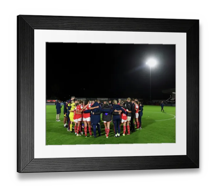 Framed Print : Arsenal Women Unite: A Show of Solidarity After FA WSL Clash vs. Brighton & Hove Albion Framed Print : Arsenal Women Unite: A Show of Solidarity After FA WSL Clash vs. Brighton & Hove Albion