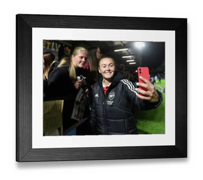 Framed Print : Arsenal Women's Team Celebrates with Fans After Victory Over Brighton in FA WSL Framed Print : Arsenal Women's Team Celebrates with Fans After Victory Over Brighton in FA WSL