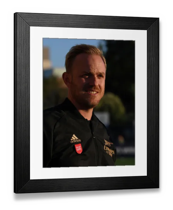 Framed Print : Jonas Eidevall Leads Arsenal in Barclays Women's Super League Match Against Brighton & Hove Albion