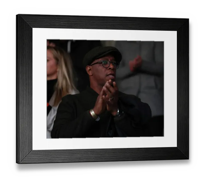 Framed Print : Ian Wright Cheers on Arsenal Women at Arsenal WFC vs Brighton & Hove Albion WFC, Barclays Women's Super League
