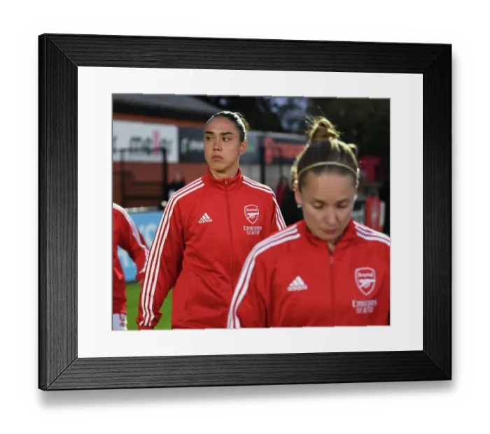 Framed Print : Arsenal WFC vs Brighton & Hove Albion WFC: FA Women's Super League Showdown at Meadow Park - Title Image