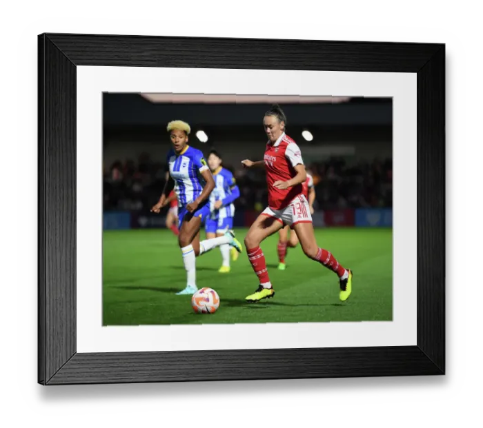 Framed Print : Arsenal WFC vs Brighton & Hove Albion WFC: Clash in the Barclays Women's Super League at Meadow Park Framed Print : Arsenal WFC vs Brighton & Hove Albion WFC: Clash in the Barclays Women's Super League at Meadow Park