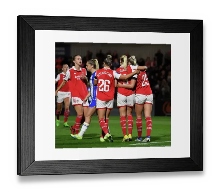 Framed Print : Stina Blackstenius Brace Powers Arsenal to Victory over Brighton in FA WSL Framed Print : Stina Blackstenius Brace Powers Arsenal to Victory over Brighton in FA WSL