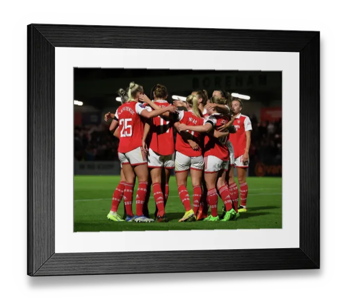 Framed Print : Arsenal's Beth Mead Scores Hat-Trick in FA WSL Victory over Brighton