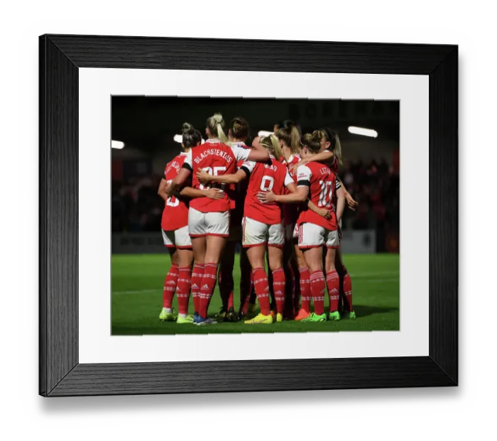 Framed Print : Arsenal's Beth Mead Scores Hat-Trick Against Brighton in FA WSL Match