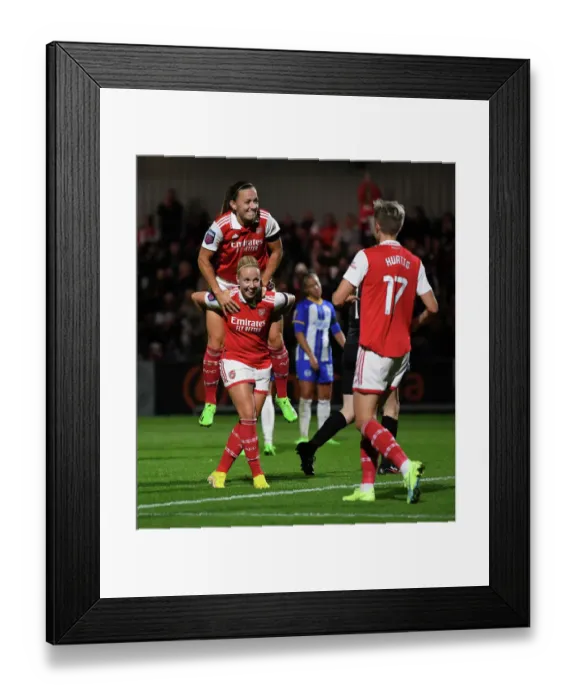 Framed Print : Arsenal Women's Super League: Beth Mead Scores Record-Breaking Fourth Goal Against Brighton & Hove Albion