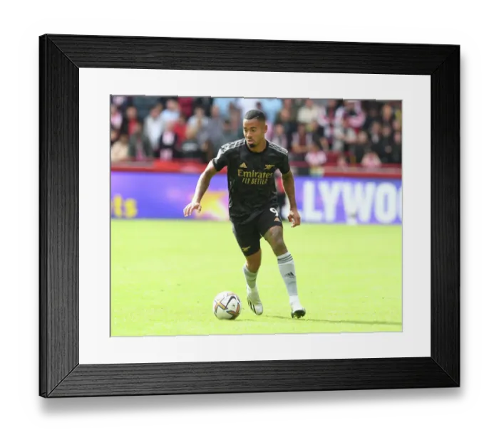 Framed Print : Gabriel Jesus in Action: Brentford vs Arsenal, Premier League 2022-23