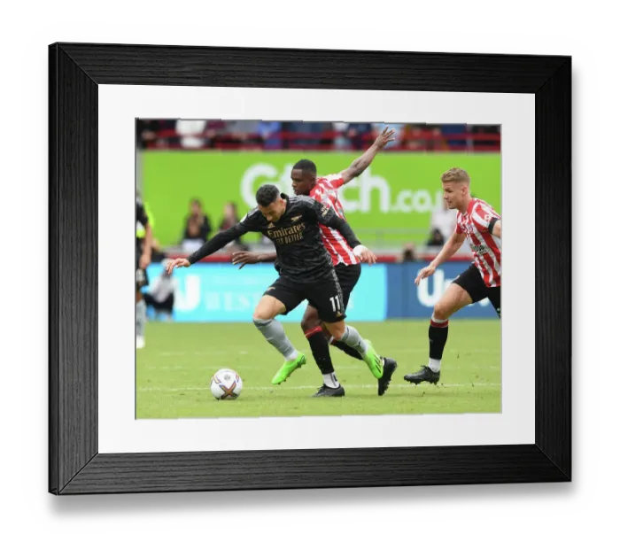 Framed Print : Martinelli Foul: Brentford vs Arsenal, 2022-23 Premier League