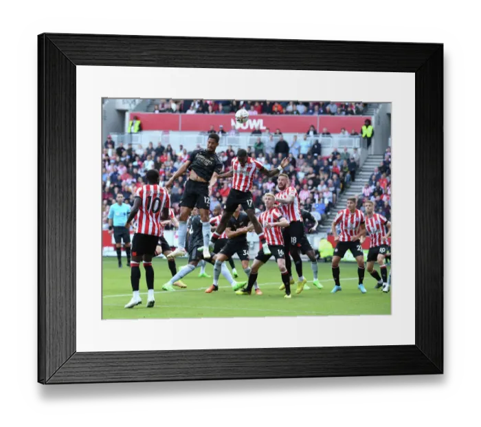 Framed Print : William Saliba Scores First Arsenal Goal: 1-1 Brentford (2022-23 Premier League)