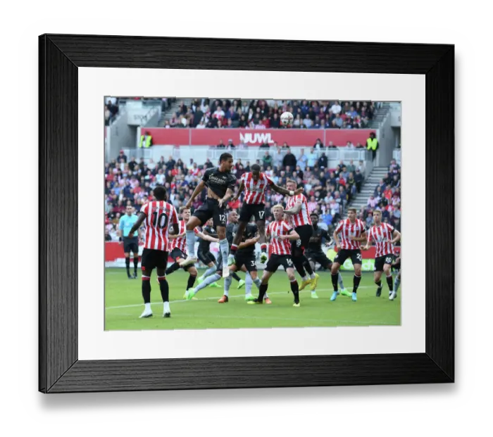 Framed Print : William Saliba Scores: Brentford FC vs. Arsenal FC - Premier League 2022-23