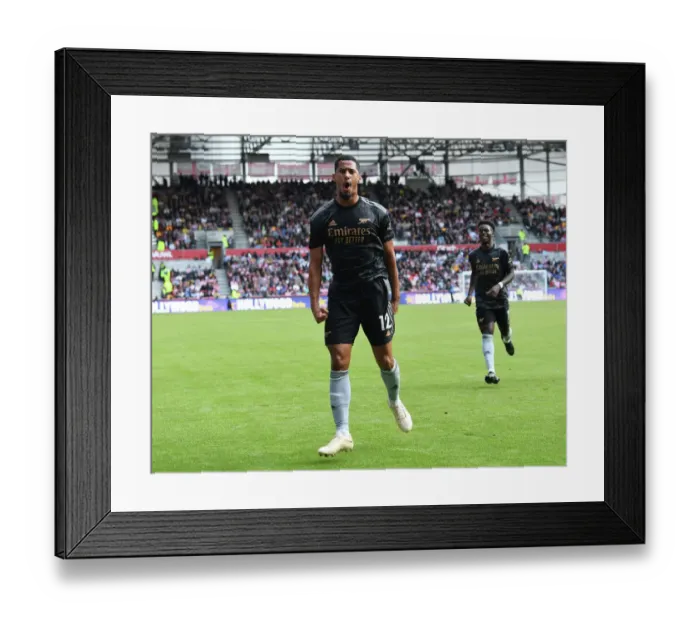 Framed Print : Saliba Scores First Arsenal Goal: Brentford vs. Arsenal, Premier League 2022-23 Framed Print : Saliba Scores First Arsenal Goal: Brentford vs. Arsenal, Premier League 2022-23