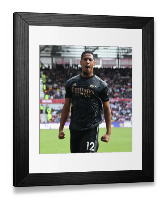 Framed Print : William Saliba Scores First Arsenal Goal: 1-1 Brentford, 2022-23 Premier League Framed Print : William Saliba Scores First Arsenal Goal: 1-1 Brentford, 2022-23 Premier League