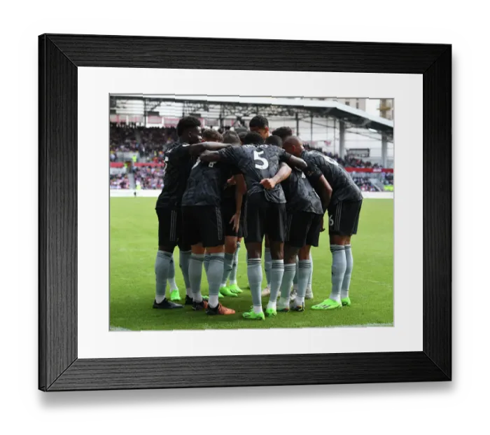 Framed Print : Saliba Strikes: 1-1 Draw Against Brentford - Arsenal's First Goal of the 2022-23 Season