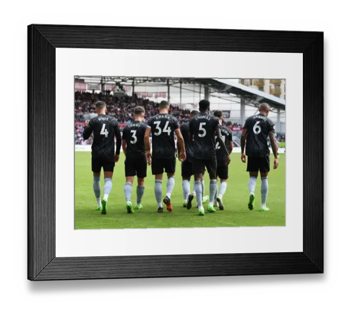 Framed Print : Arsenal's Winning Moment: White, Tierney, Xhaka, Partey, and Magalhaes Celebrate First Goal Against Brentford (Brentford v Arsenal 2022-23) Framed Print : Arsenal's Winning Moment: White, Tierney, Xhaka, Partey, and Magalhaes Celebrate First Goal Against Brentford (Brentford v Arsenal 2022-23)