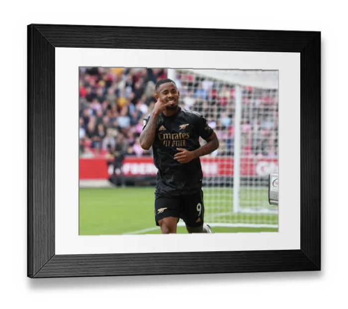 Framed Print : Gabriel Jesus Scores Arsenal's Second Goal: Brentford 1-2 Arsenal, Premier League 2022-23 Framed Print : Gabriel Jesus Scores Arsenal's Second Goal: Brentford 1-2 Arsenal, Premier League 2022-23