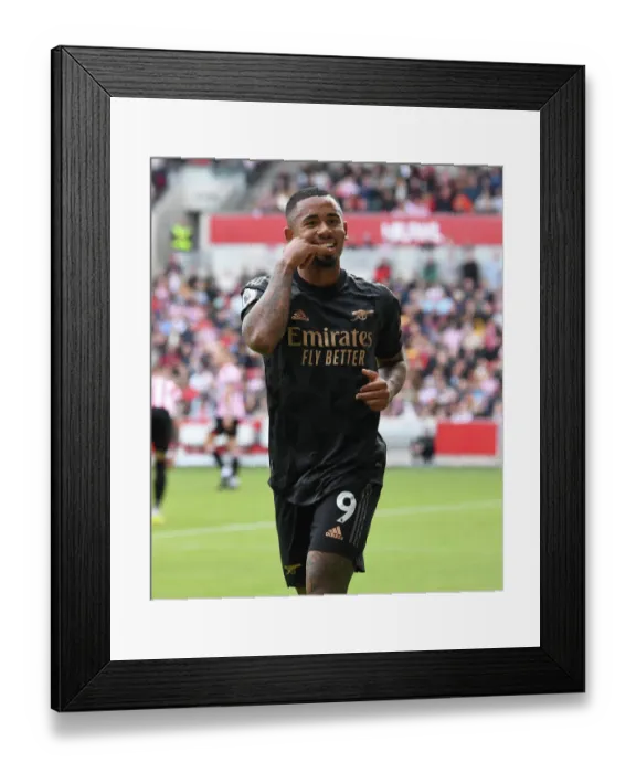 Framed Print : Gabriel Jesus Scores the Winner: Arsenal's Triumph over Brentford in the 2022-23 Premier League Framed Print : Gabriel Jesus Scores the Winner: Arsenal's Triumph over Brentford in the 2022-23 Premier League