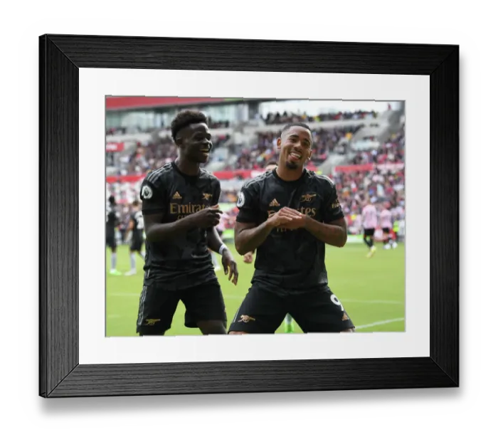 Framed Print : Gabriel Jesus Strikes: Arsenal Claims Victory over Brentford in Premier League 2022-23