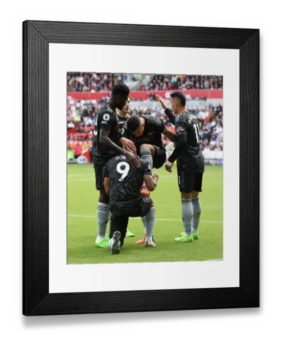 Framed Print : Gabriel Jesus and Granit Xhaka Celebrate Arsenal's Second Goal vs Brentford (2022-23) Framed Print : Gabriel Jesus and Granit Xhaka Celebrate Arsenal's Second Goal vs Brentford (2022-23)