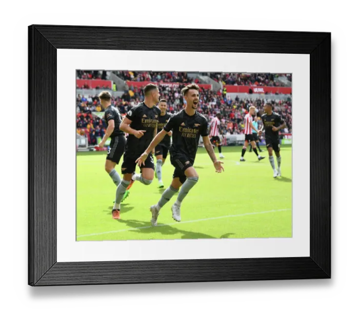 Framed Print : Fabio Vieira's Hat-Trick: Arsenal Cruise Past Brentford in Premier League Framed Print : Fabio Vieira's Hat-Trick: Arsenal Cruise Past Brentford in Premier League