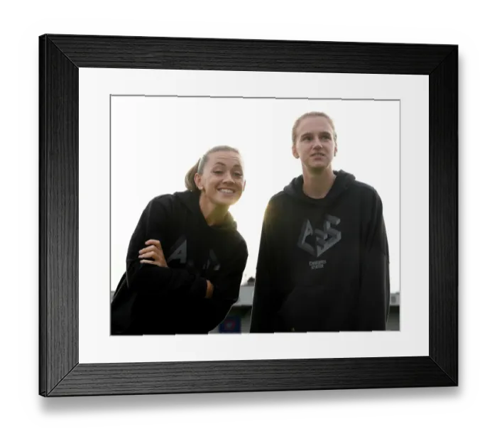 Framed Print : Arsenal Women vs Ajax Women: UEFA Women's Champions League Qualifier - McCabe and Miedema Pre-Match Focus Framed Print : Arsenal Women vs Ajax Women: UEFA Women's Champions League Qualifier - McCabe and Miedema Pre-Match Focus