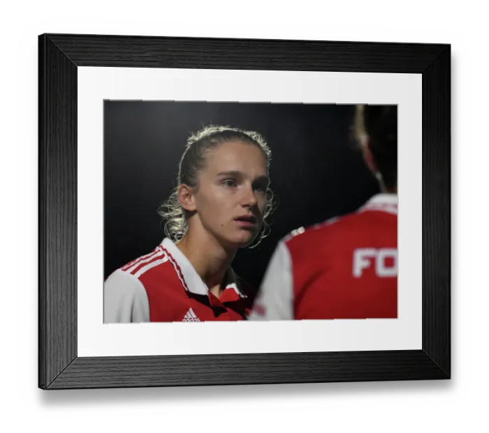 Framed Print : Arsenal Women vs AFC Ajax: Vivianne Miedema in Action - UEFA Women's Champions League Second Qualifying Round First Leg