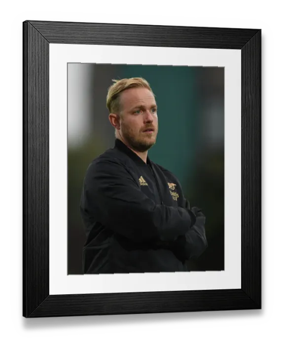 Framed Print : Jonas Eidevall and Arsenal Women Take on Ajax in UEFA Champions League Qualifier