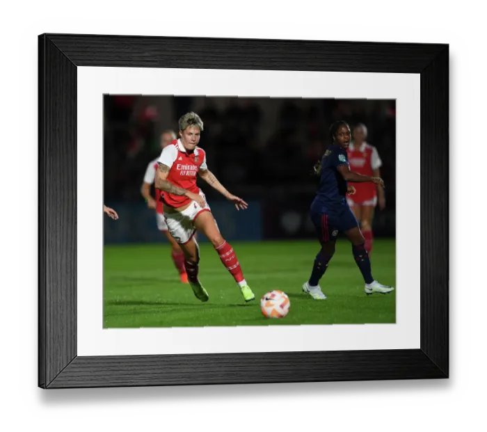 Framed Print : Arsenal Women vs Ajax: UEFA Women's Champions League Second Qualifying Round First Leg