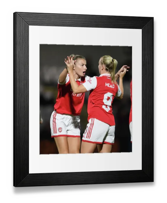 Framed Print : Arsenal Women's Champions League Triumph: Stina Blackstenius Scores Historic Goal Against AFC Ajax