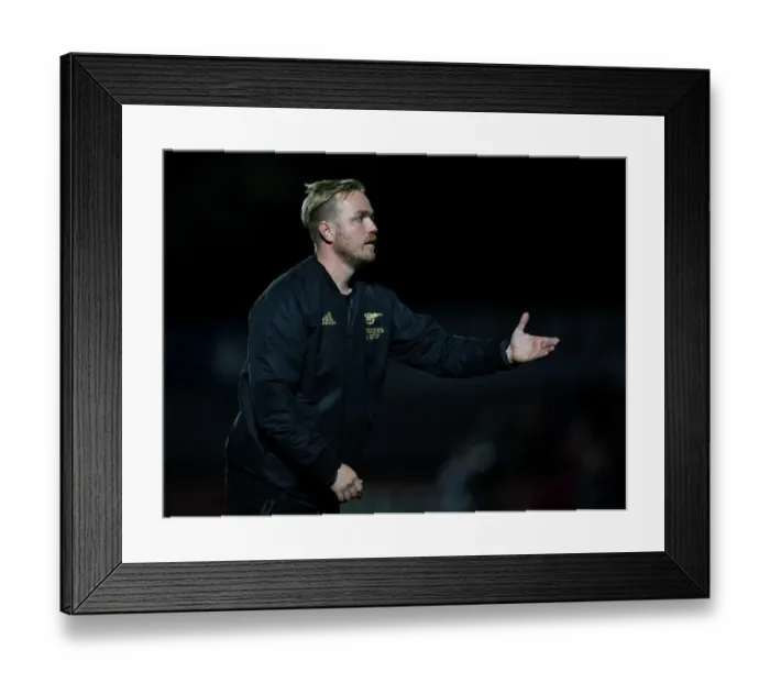 Framed Print : Arsenal Women vs Ajax Women: UEFA Women's Champions League Second Qualifying Round First Leg