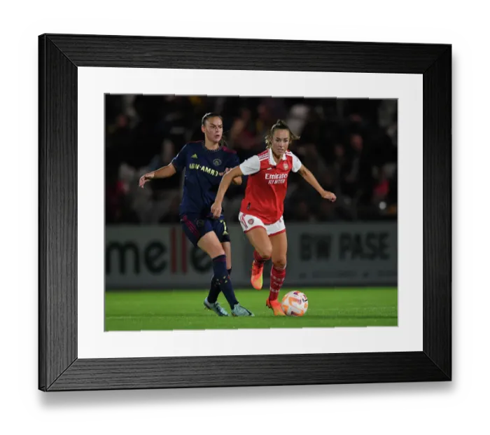 Framed Print : Arsenal vs. Ajax: Women's Champions League Second Qualifying Round First Leg Framed Print : Arsenal vs. Ajax: Women's Champions League Second Qualifying Round First Leg