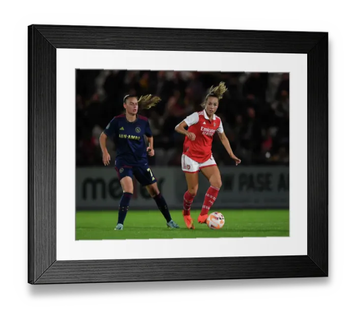 Framed Print : Arsenal Women vs. Ajax: Lia Walti's Thrilling Escape in Champions League Clash