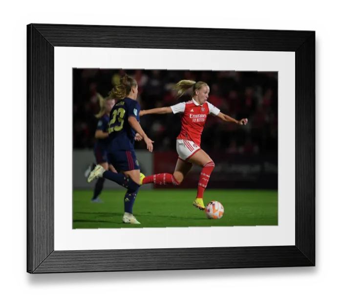 Framed Print : Arsenal Women vs Ajax: Battle in the UEFA Women's Champions League