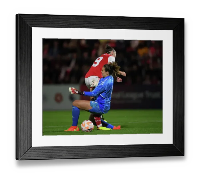 Framed Print : Arsenal vs. Ajax: Battle in the UEFA Women's Champions League