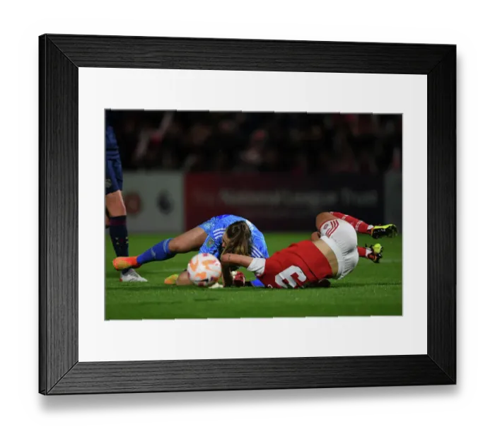 Framed Print : Arsenal vs Ajax: Clash in the UEFA Women's Champions League
