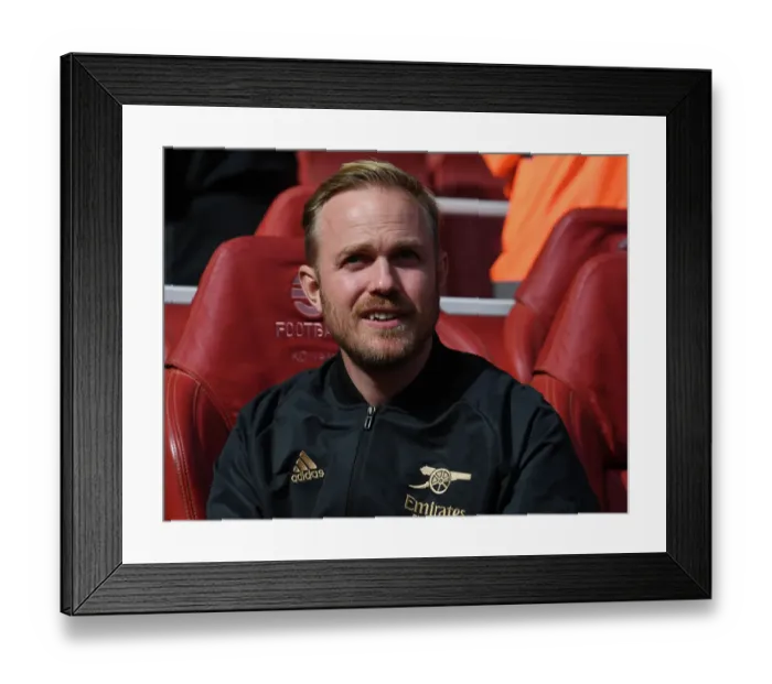 Framed Print : Arsenal Women vs. Tottenham Hotspur Women: Jonas Eidevall's Pre-Match at Emirates Stadium (2022-23)