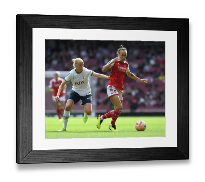 Framed Print : Arsenal vs. Tottenham: FA WSL Showdown at Emirates Stadium - A Clash of London Rivals Framed Print : Arsenal vs. Tottenham: FA WSL Showdown at Emirates Stadium - A Clash of London Rivals