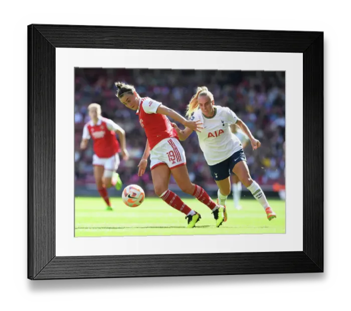 Framed Print : Arsenal vs. Tottenham: FA Womens Super League Clash at Emirates Stadium (2022-23) Framed Print : Arsenal vs. Tottenham: FA Womens Super League Clash at Emirates Stadium (2022-23)