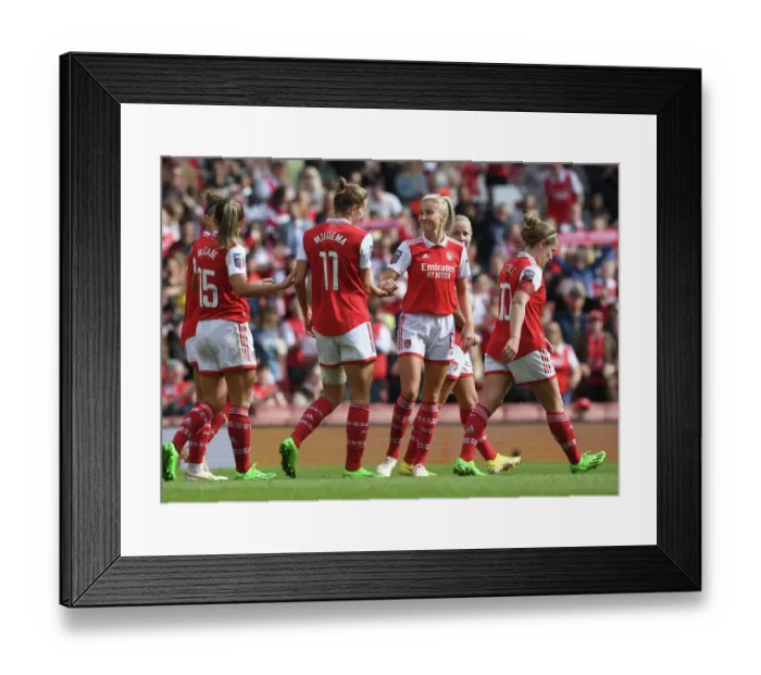 Framed Print : Arsenal Women's Triumph: Vivianne Miedema Nets Second Goal Against Tottenham in FA WSL Clash Framed Print : Arsenal Women's Triumph: Vivianne Miedema Nets Second Goal Against Tottenham in FA WSL Clash